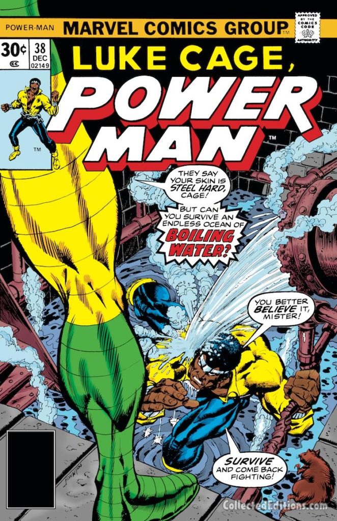 Power Man #38 cover; pencils, Ron Wilson; inks, Klaus Janson Luke cage
