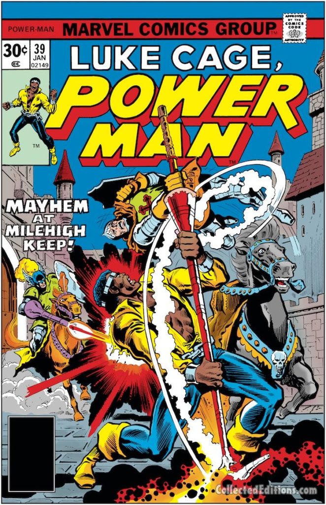 Power Man #39 cover; pencils, Ron Wilson; inks, Jim Mooney