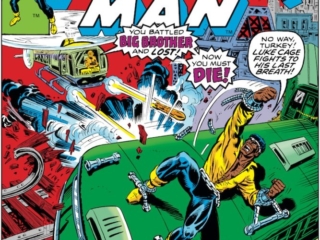 Power Man #40 cover; pencils, Al Milgrom; inks, John Romita Sr.; Luke Cage/Big Brother