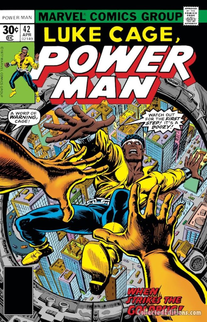 Power Man #42 cover; pencils, Ed Hannigan; inks, uncredited