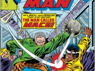 Power Man #43 cover; pencils, Ron Wilson; inks, Frank Giacoia; Luke Cage/Mace