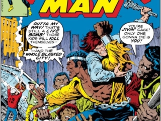 Power Man #46 cover; pencils, Ron Wilson; inks, Ernie Chan; Luke Cage