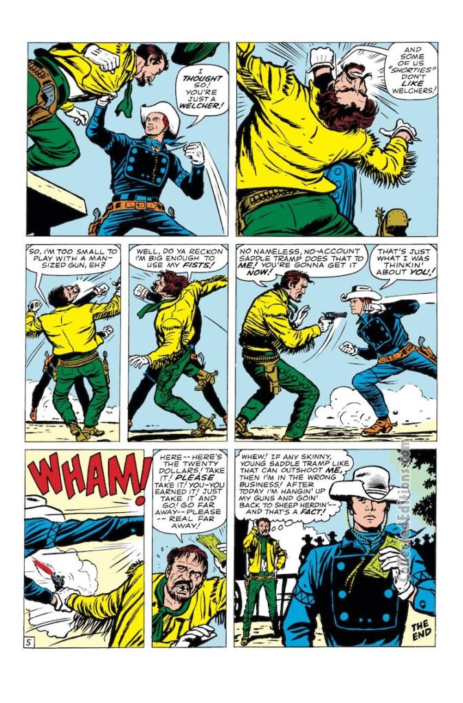 Rawhide Kid #36. “Afraid to Shoot”, pg. 5; pencils and inks, Dick Ayers