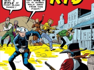 Rawhide Kid #20 cover; pencils, Jack Kirby; inks, Dick Ayers; Shoot-Out with Blackjack Bordon