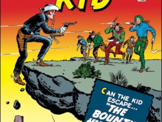 Rawhide Kid #26 cover; pencils, Jack Kirby; inks, Dick Ayers; The Bounty Hunter's Trap, Marvel Age Western, cowboys