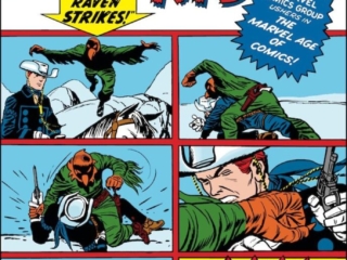 Rawhide Kid #35 cover; pencils, Jack Kirby; inks, Dick Ayers; The Raven, The Marvel Age of Comics, the Raven Strikes