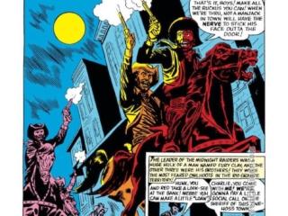 Rawhide Kid #18, &ldquo;The Midnight Raiders!&rdquo;, pg. 1; pencils, Ross Andru; inks, Mike Esposito; Sagebrush Texas; Fury Clay; Charlie Clay; Hunk Clay; Red Clay