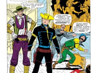 Rawhide Kid #19, &ldquo;Fight or Crawl, Kid!&rdquo;, pg. 1; pencils, Jack Kirby; inks, Dick Ayers; Crow Mallow