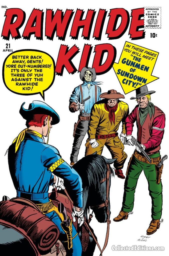 Rawhide Kid #21 cover; pencils, Jack Kirby; inks, Dick Ayers