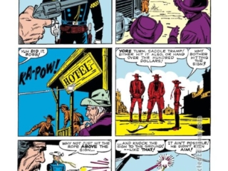 Rawhide Kid #24, &ldquo;Gunman&rsquo;s Gamble!&rdquo;, pg. 3; pencils, Jack Kirby; inks, Dick Ayers, trick shooting