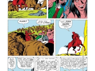 Rawhide Kid #27, &ldquo;The Girl, the Gunman, and the Apaches!&rdquo;, pg. 6; pencils, Jack Kirby; inks, Dick Ayers; Apache Indian Tribe, war chief, Red Wolf