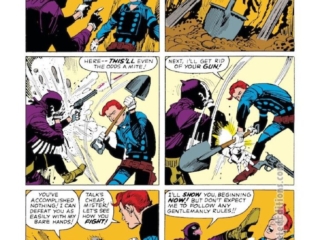 Rawhide Kid #35, &ldquo;The Raven Strikes!&rdquo;, pg. 12; pencils and inks, Jack Davis; Western costumed villain, Marvel Age of Comics
