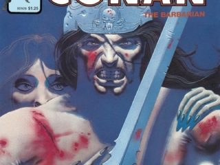 Savage Sword of Conan #62 cover; painted art by David Mattingly