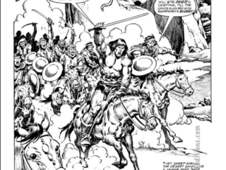 Savage Sword of Conan #63, &ldquo;Moat of Blood!&rdquo;, pg. 3; pencils, John Buscema; inks, Ernie Chan/Bob McLeod/Tom Palmer; Conan the Barbarian, splash page