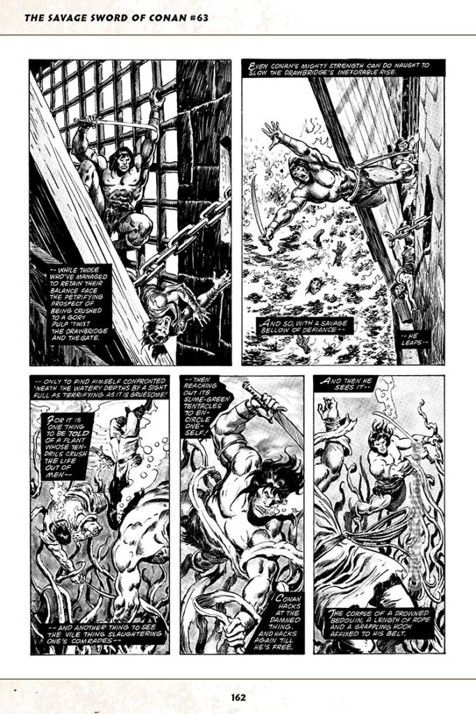 Savage Sword of Conan #63, “Moat of Blood!”, pg. 36; pencils, John Buscema; inks, Ernie Chan/Bob McLeod/Tom Palmer; Conan the Barbarian