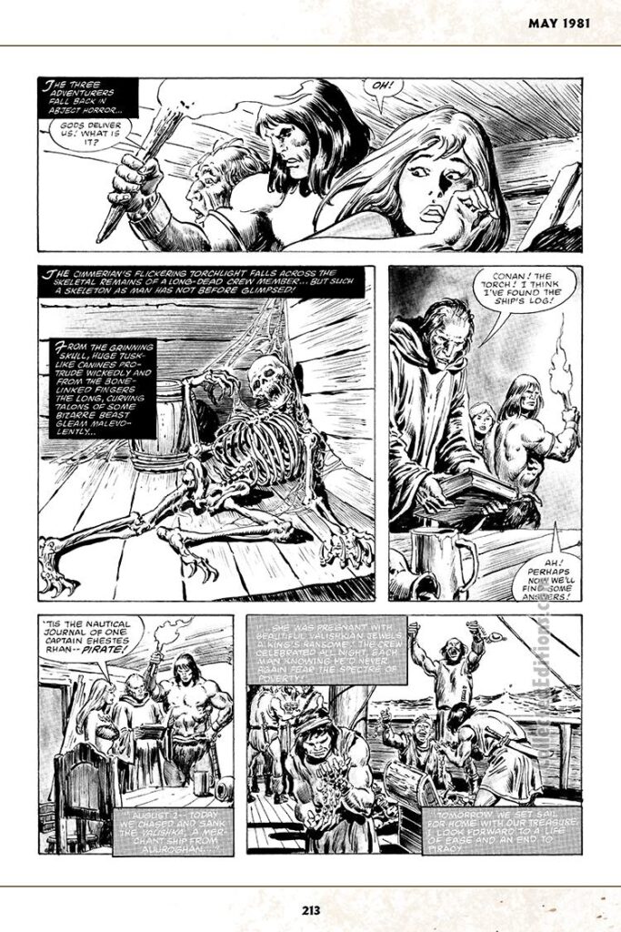 Savage Sword of Conan #64, “The Children of Rhan”, pg. 23; pencils, John Buscema; inks, Ernie Chan; Conan the Barbarian, Cimmeria; Captain Ehestes Rhan