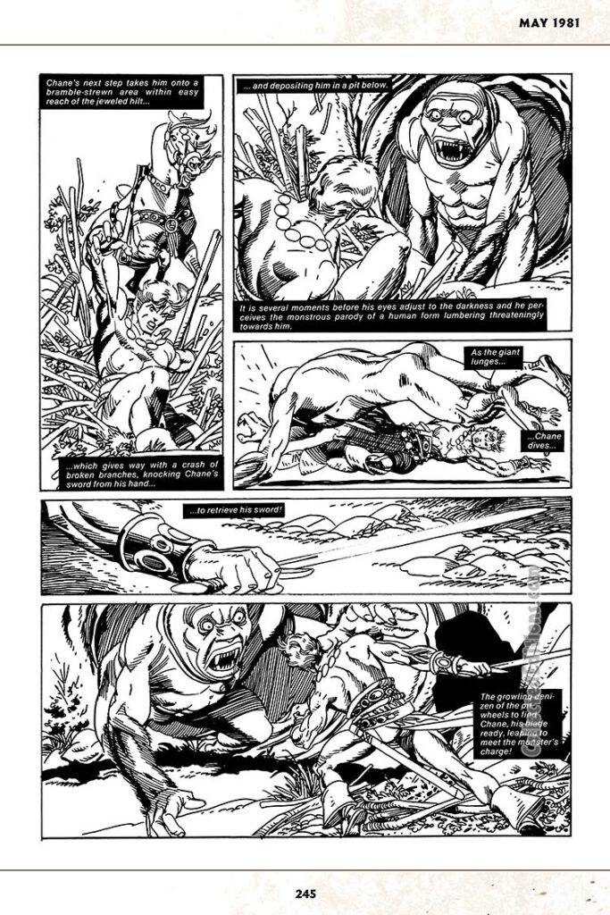 Savage Sword of Conan #64, Chane in “The Devil’s Bait”, pg. 55; pencils and inks, Gil Kane; Chane of the Yellow Hair