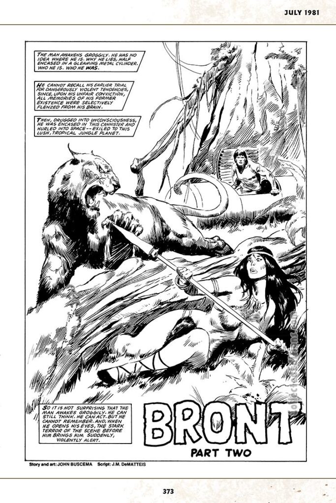 Savage Sword of Conan #66, Bront in “Part Two”, pg. 51; pencils and inks, John Buscema; backup story, Soreana