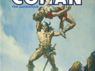 Savage Sword of Conan #66 cover; painted art by Joe Chiodo