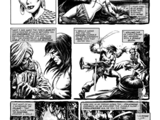 Savage Sword of Conan #67, &ldquo;Plunder of Death Island&rdquo;, pg. 5; pencils, John Buscema; inks, Alfredo Alcala; Conan the Barbarian, merman, Zaporavo, Zingara