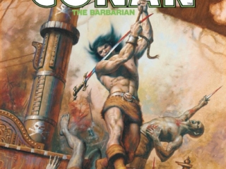 Savage Sword of Conan #67 cover; painted art by Romas Kukalis; buccaneer