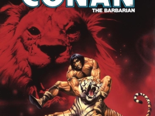 Savage Sword of Conan #69 cover; painted art by Joe Jusko; tiger