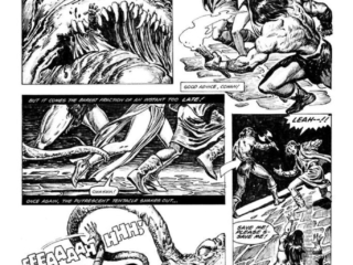 Savage Sword of Conan #71, &ldquo;The Lurker in the Labyrinth&rdquo;, pg. 37; pencils, John Buscema; inks, Ernie Chan; Conan the Barbarian, H.P. Lovecraft, octopus monster