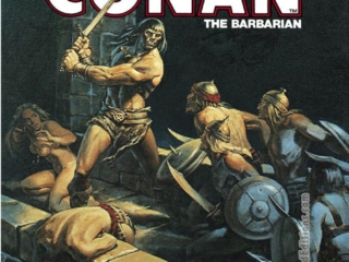 Savage Sword of Conan #71 cover; painted art by Joe Chiodo