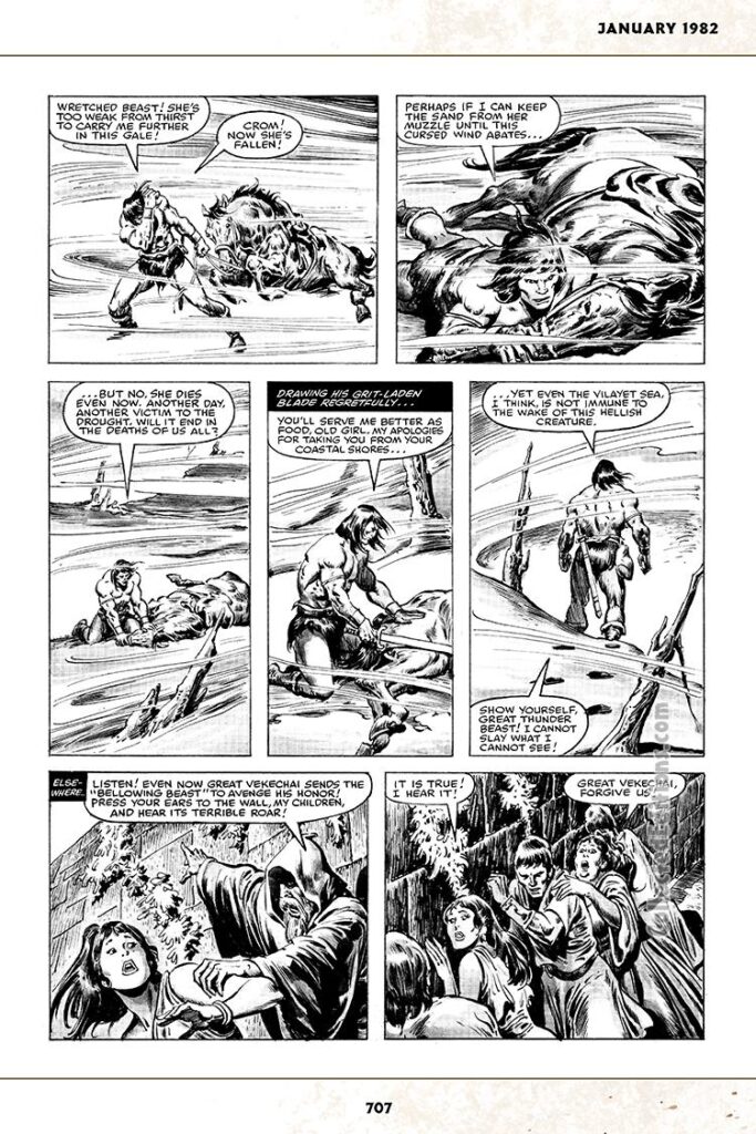 Savage Sword of Conan #72, “The Colossus of Shem”, pg. 21; pencils, John Buscema; inks, Ernie Chan; Conan the Barbarian