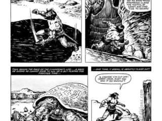 Savage Sword of Conan #72, &ldquo;The Colossus of Shem&rdquo;, pg. 42; pencils, John Buscema; inks, Ernie Chan; Conan the Barbarian, giant turtle
