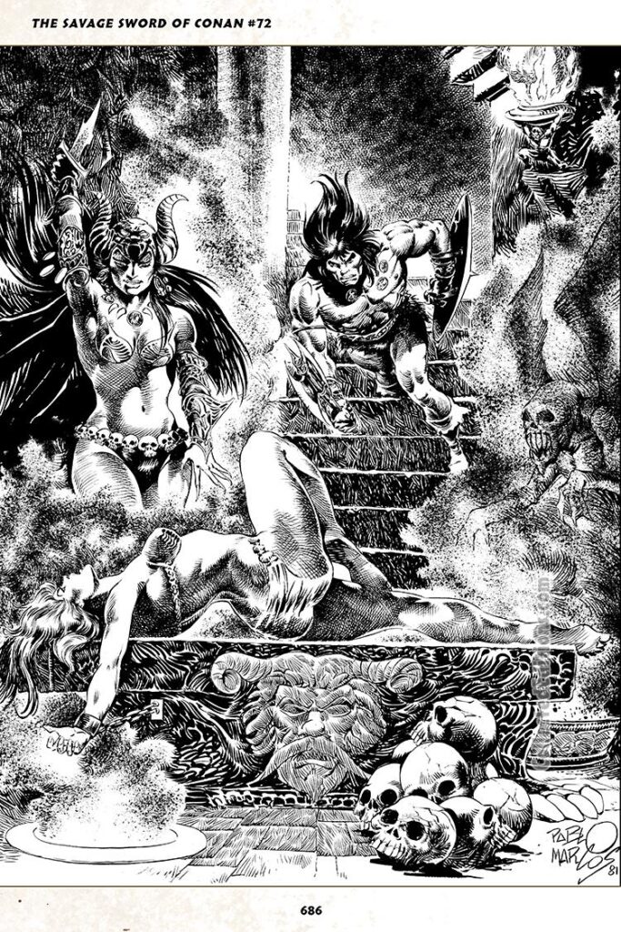 Savage Sword of Conan #72, frontispiece; pencils and inks, Pablo Marcos