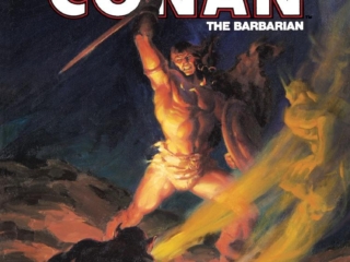 Savage Sword of Conan #79 cover; painted art by Joe Chiodo