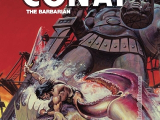 Savage Sword of Conan #80 cover; painted art by Earl Norem; The Colossus of Argos
