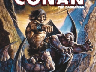 Savage Sword of Conan #83 cover; painted art by Jeff Easley