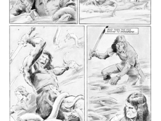 Savage Sword of Conan #84. &ldquo;The Darksome Demon of Raba-Than!&rdquo;, pg. 17; pencils and inks, Val Mayerik; Rala-Zalon