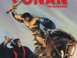 Savage Sword of Conan #85 cover; painted art by Joe Chiodo