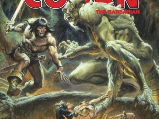 Savage Sword of Conan #86 cover; painted art by Earl Norem