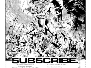Savage Sword of Conan #86, subscription ad. Pencils and inks, Armando Gil; Be a Conqueror, subscribe