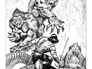 Savage Sword of Conan #87. &ldquo;The Armor of Zulda Thaal&rdquo;, pg. 3; layouts, John Buscema; pencils and inks, Ernie Chan; Michael Fleisher
