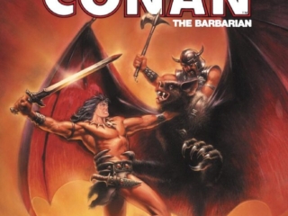 Savage Sword of Conan #87 cover; painted art by John Pound