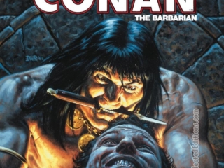 Savage Sword of Conan #89 cover; painted art by Bob Larkin