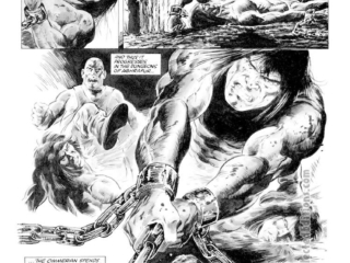 Savage Sword of Conan #91. &ldquo;The Chain!&rdquo;, pg. 4; pencils and inks, Val Mayerik