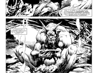 Savage Sword of Conan #92. &ldquo;The Jeweled Bird!&rdquo;, pg. 10; pencils, John Buscema; inks, Bob Camp, Armando Gil, Dave Simons; Zerqwan-Bak, Captain Bor-Aqh Sharaq, Barachan Corsairs