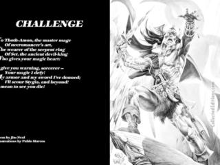 Savage Sword of Conan #93. &ldquo;Challenge&rdquo;, pgs. 1-2; poem, Jim Neal; pencils and inks, Pablo Marcos