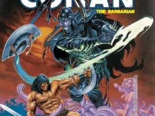 Savage Sword of Conan #96 cover; painted art by Joe Jusko ; Devourer of Souls, Wraarl