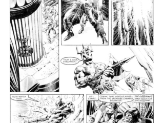 Savage Sword of Conan #107. &ldquo;The Eyes of G&rsquo;Bharr R&rsquo;Jinn&rdquo;, pg. 28; pencils and inks, Rudy Nebres; Khitan, Bor&rsquo;Aqh Sharaq