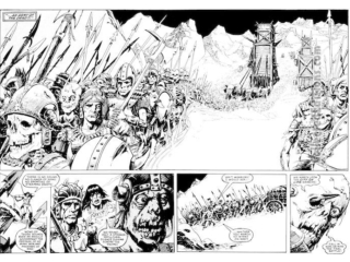 Savage Sword of Conan #110. &ldquo;The Army of the Dead!&rdquo;, pgs. 18-19; pencils and inks, Gary Kwapisz; City of Life