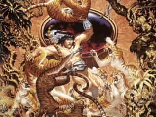 Savage Sword of Conan #111 cover; painted art by Steve Hickman