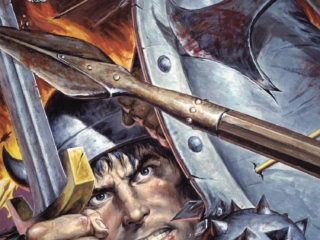 Savage Sword of Conan #113 cover; painted art by Earl Norem