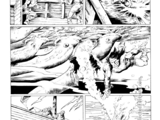 Savage Sword of Conan #115. &ldquo;Isle of the Faceless Ones&rdquo;, pg. 15; pencils and inks, Val Mayerik; Tebnar, lampreys